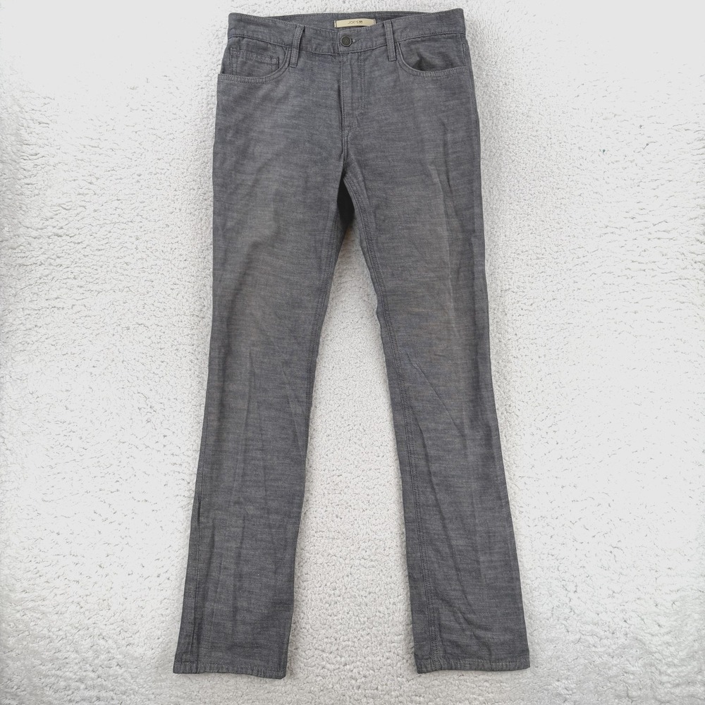 Joe's Jeans Mens 32x32 Gray Slim Straight Cotton Linen Denim Pants Made USA